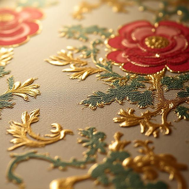 金襴の緻密な織り帯